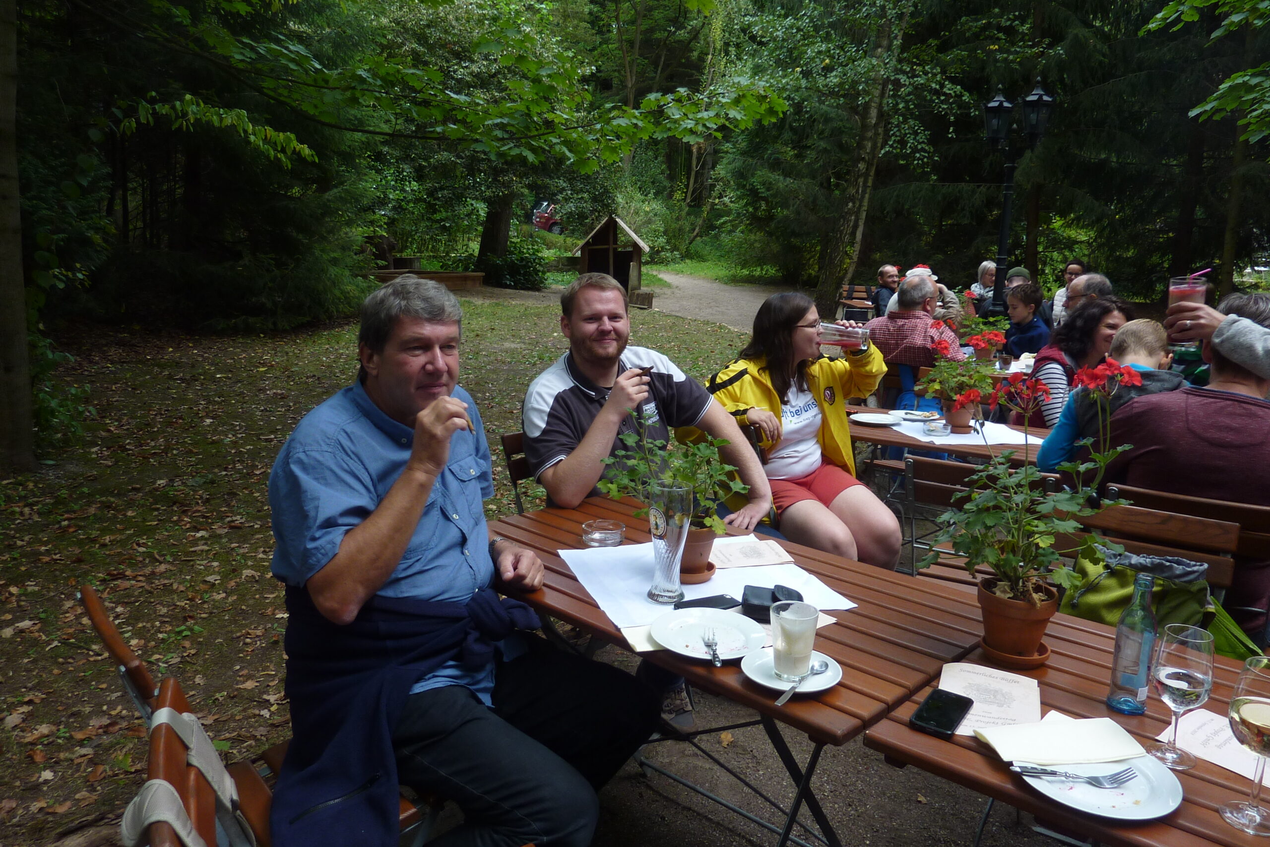 gemütliche Mittagspause beim Wandertag 2018